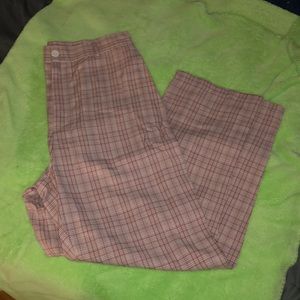 Pink plaid pants